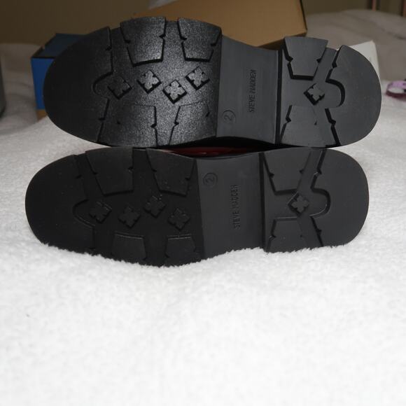 Steve Madden Trap Baby Pink Patent Leather Doc Style Boots Girls Size 2 NEW - Picture 5 of 16